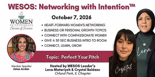 WESOS Orland Park: Perfect Your Pitch