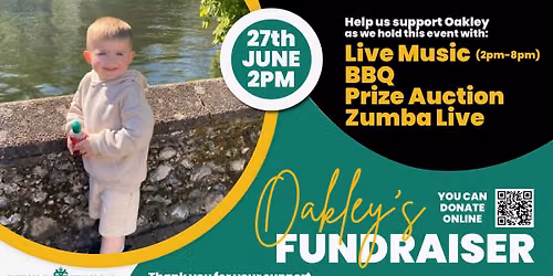 Oakley's Fundraiser - Live Music + BBQ + Prize Auction