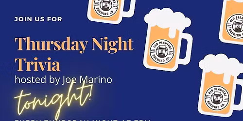 Thurs Night Trivia w\/ Joe Marino!