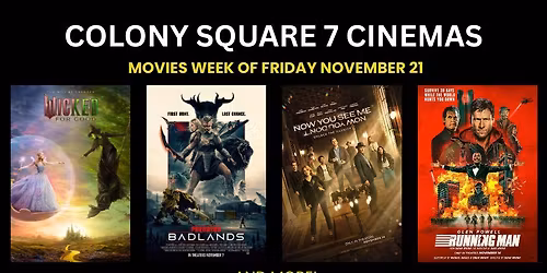 Wicked For Good \/ Predator: Badlands \/ Now You See Me, Now You Don\u2019t and More!