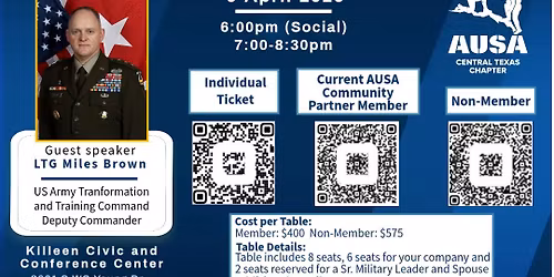 AUSA Central Texas General Member & Community Partner Dinner