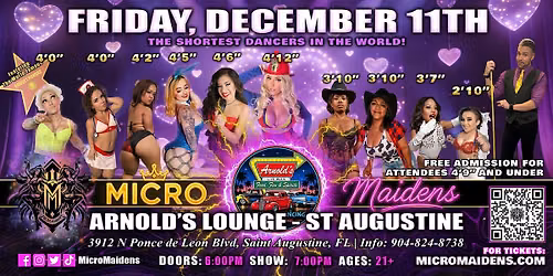 St. Augustine, FL - Micro Maidens: The Show @Arnold's Lounge