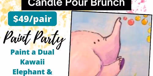 \ud83c\udf38\ud83d\udc18 Mother\u2019s Day Kawaii Elephant Brunch Paint Party