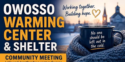 Owosso Shelter and Warming Center Meeting July 14 at 4pm @ St. John's Church