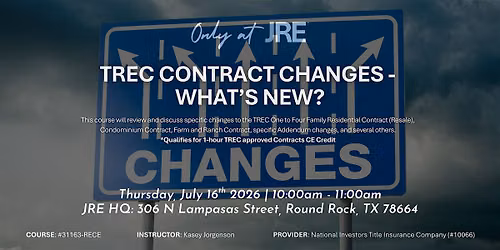 TREC Contract Changes - What's New?