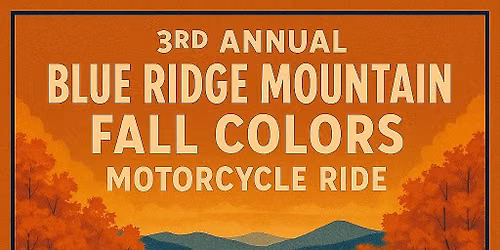 3rd annual Blue ridge Fall colors Ride