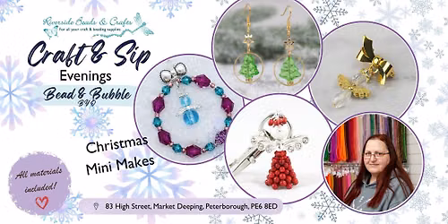 Beaded Christmas Mini Makes Workshop – Bead & Bubbles Evening