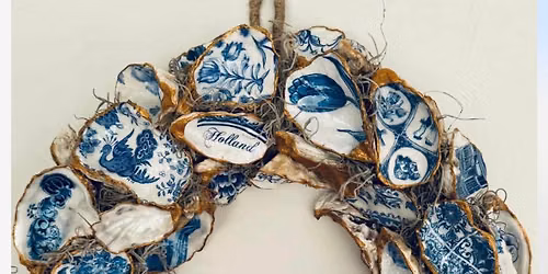 06\/05\/2026 6 pm Oyster Shell Decoupage Wreath