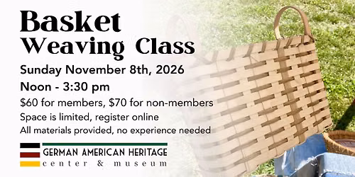 Fall Basket Weaving Class