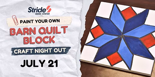 Craft Night Out-Paint Your Own Barn Quilt Block