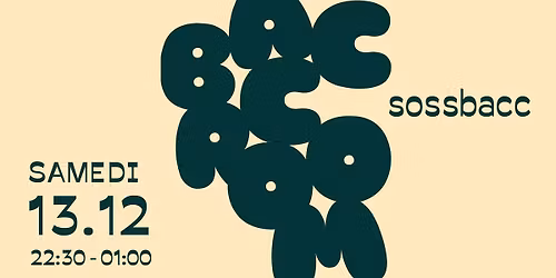 BACCROOM \/\/ SAMEDI 13 D\u00c9CEMBRE \/\/ DURANGO CAF\u00c9