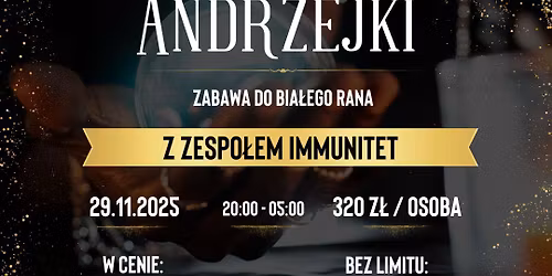 ANDRZEJKI 2025 W SALI BANKIETOWEJ GRAFFIT MY\u015aLENICE - 29.11.2025