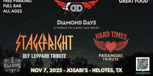 Diamond Days (Van Halen), Stagefright (Def Leppard) and Hard Times (Paramore)