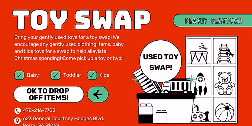 Gently Used Toy Swap at Peachy Playtown!