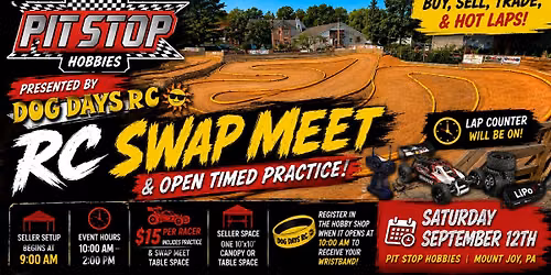 Dog Days RC Swap Meet & Timed Practice @ Pit Stop Hobbies