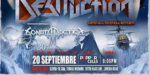 DESTRUCTION "TOTAL ASSAULT IN LATIN AMERICA 2026" + SONATA ARCTICA