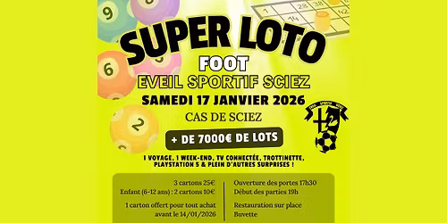 SUPER LOTO EVEIL SPORTIF SCIEZ