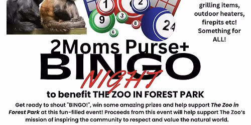 2Moms Purse+ BINGO for The Zoo in Forest Park