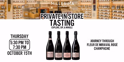 Private Wine Tasting \u2013 Journey Through Fleur de Miraval Ros\u00e9 Champagne