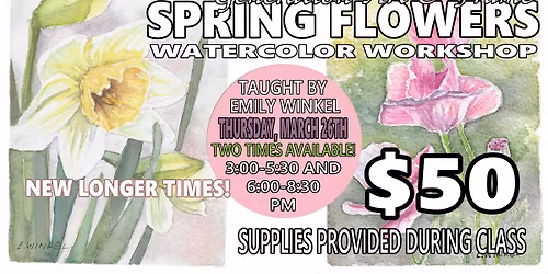 Evening Watercolor Workshop: Spring Flowers