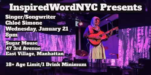 InspiredWordNYC Presents Singer\/Songwriter Chlo\u00e9 Simone at Sugar Mouse