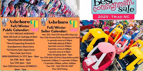 Fall/Winter (+Summer) 2026 - Asheboro Sale