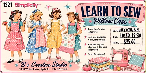 KIDS Learn to Sew-PILLOW CASE