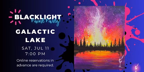 Blacklight Paint & Sip - Galactic Lake