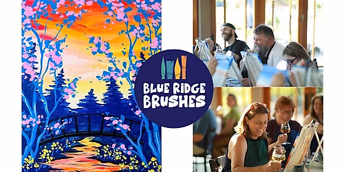 Paint & Sip: "Sunset Bridge" at the Blue Ridge Brushes Studio