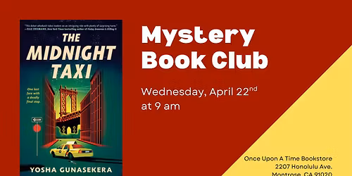 Mystery Book Group: The Midnight Taxi by Yosha Gunasekera