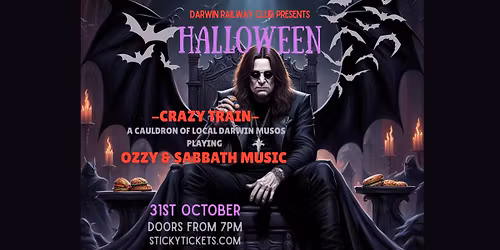 RAILS HALLOWEEN\ud83e\ude78: CRAZY TRAIN: PLAYING OZZY\ud83e\udd87 & SABBATH MUSIC\ud83d\udda4