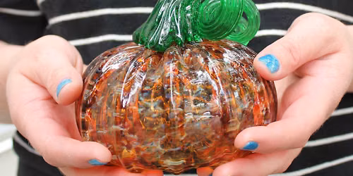 glassybaby pumpkin glassblowing 