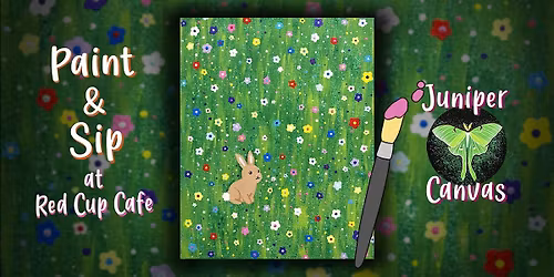 Paint & Sip at Red Cup Cafe: Bunny in a Field