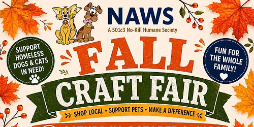 \ud83c\udf42\ud83d\udc3e NAWS FALL CRAFT FAIR FOR THE ANIMALS \ud83d\udc3e\ud83c\udf42