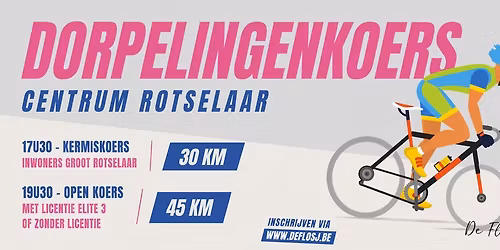 Dorpelingenkoers centrum Rotselaar - Organisatie De Flosj