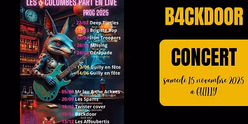 CONCERT - samedi 15 novembre - Les 3 colombes \u00e0 Guilly