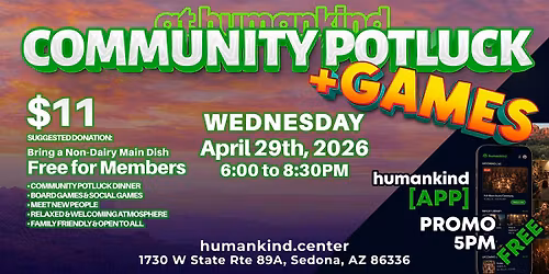 humankind [APP] promo + Community Potluck & Games