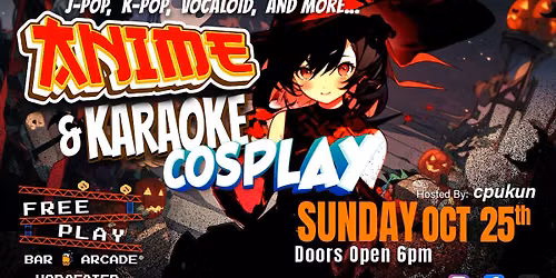 Halloween Anime Cosplay Night @ Freeplay Worcester - Sunday October 25th!