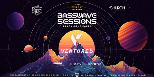Basswave Sessions V9 | Black Light Party | Feat. Venture 5, rissross, Prizy, & maddglass