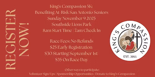 King's Compassion 5K: Benefiting At-Risk San Antonio Seniors