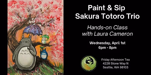 Paint & Sip: Sakura Totoro Trio