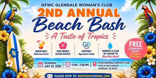 \ud83c\udf34 2nd Annual Beach Bash \u2013 A Taste of Tropics 