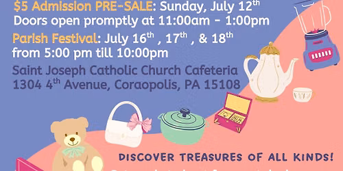 Most Sacred Heart of Jesus Parish Festival Rummage Sale