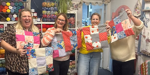 Beginners sewing - Learn to use a sewing machine & make a patchwork cushion