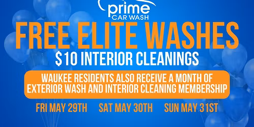 FREE WASHES WEEKEND!