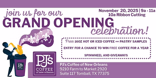 PJ's Coffee Tomball Grand Opening Celebration