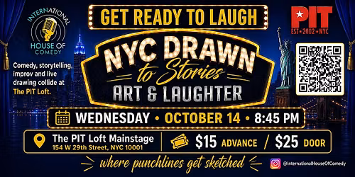 NYC Drawn to Stories - where punchlines get sketched