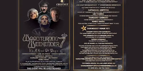 Woodturning Weekender #7 with Chestnut Products — Doncaster Dome Leisure Centre