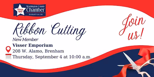 Ribbon Cutting \u2013 New Member Visser Emporium