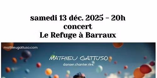 Mathieu Gattuso en concert, au Refuge à Barraux